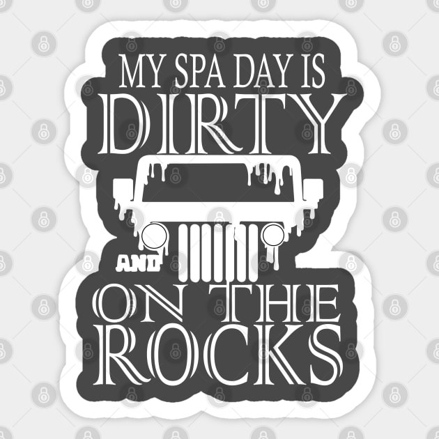 Dirty on the Rocks! Sticker by DickinsonDesign
